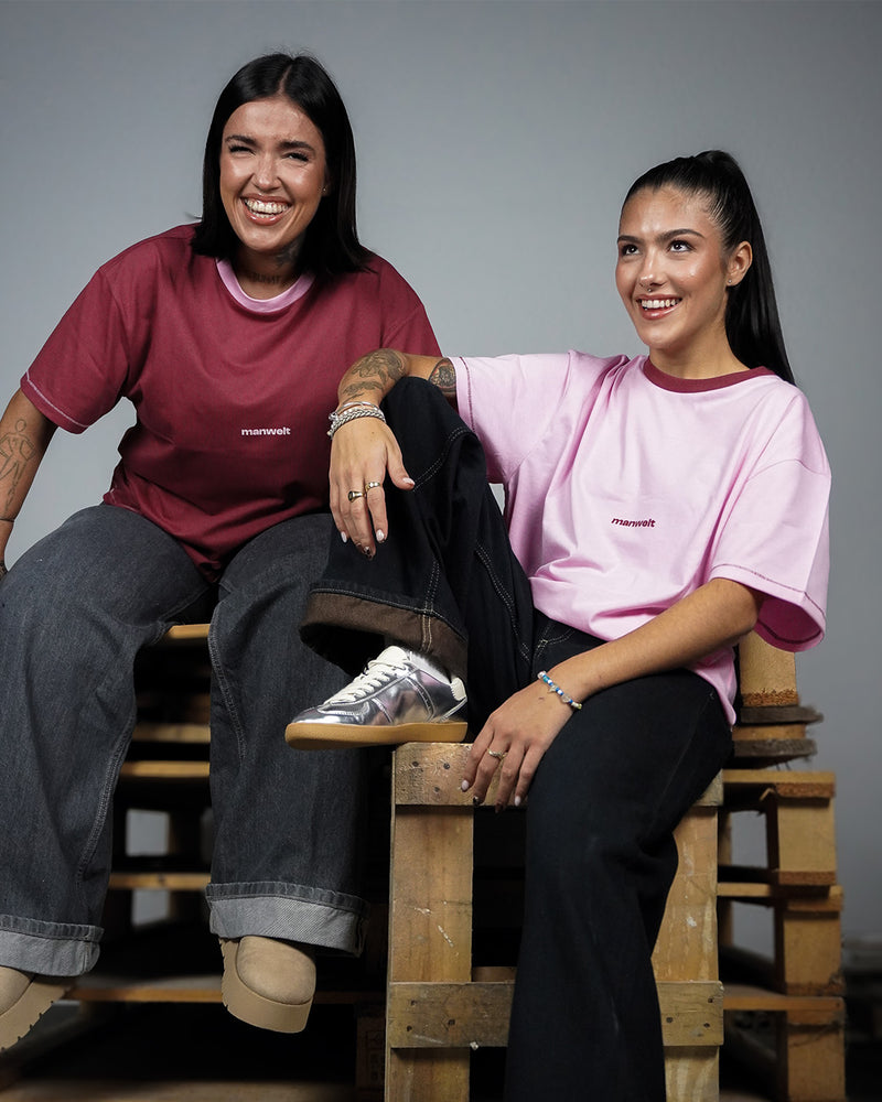 Camiseta Contraste Rosa